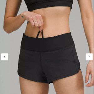 Lululemon Speedy Up Low-Rise Lined Short 2.5" black
